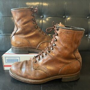 Vintage Chippewa 7 Inch Lace Ups Brown‎